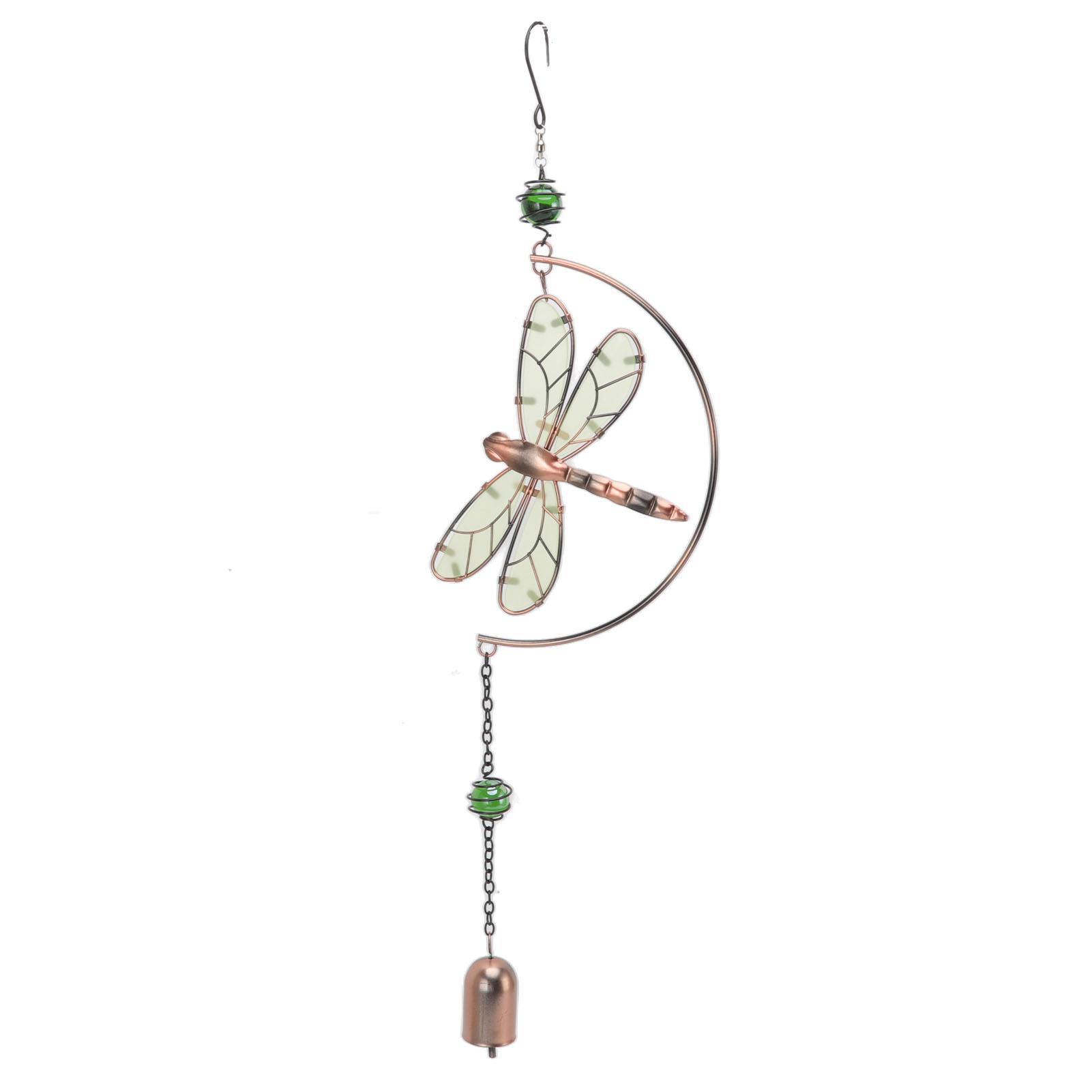 

Dragonfly Wind Chimes Waterproof Beautiful Melody Iron Hanging Ornaments for Home Decoration