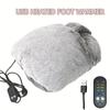 Comfortable Heated Fleece Lining 5 Temperature Seting Compact Electric Foot Warmers Plush Thermal Socks USB Operated