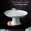 Ceramic High-Footed Dim Sum & Dessert Plate - Chinese Tea, Snack, Tribute, or Fruit Plate