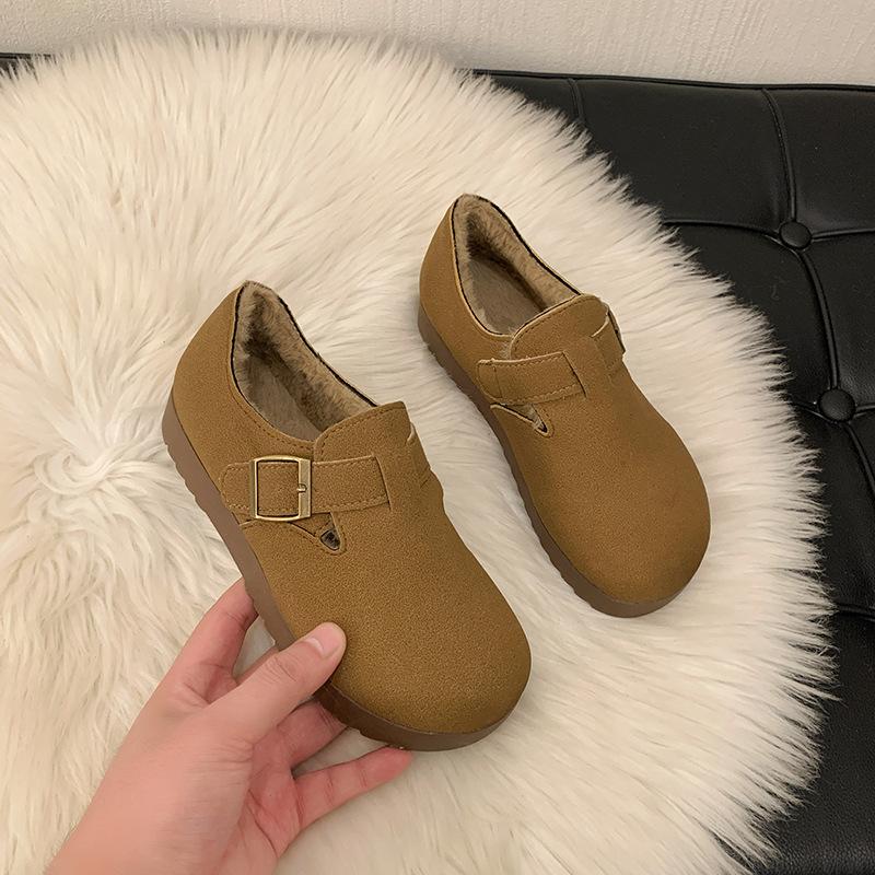 Womens Winter Faux Fur Lined Snow Boots Faux Suede Slip on Warm Short Ankle Booties Comfort Walking Shoes for Women Indoor Outdoor House Loafers Shoes