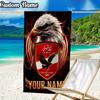 Custom Name Al Ahly Football Beach Towel - Soft, Ultra-Absorbent Microfiber, Lightweight, Perfect for Beach, Parties, Travel, Camping