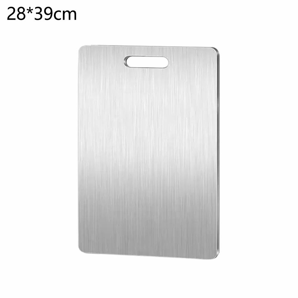 Stainless Steel Cutting Board Double Side Thickened Anti-Mold Kitchen Food Grade Chopping Board For Meat Fruit Vegetables