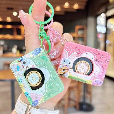 Llavero de Tocadiscos de Animales de Dibujos Animados: Lindo Colgante para Mochila y Divertido Juguete Reproductor de CD
