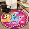 1 szt. Okrągły dywanik biurowy My Little Pony - Idealny do dekoracji biura lub gabinetu, Można prać w pralce, Spód antypoślizgowy, Dekoracyjna mata podłogowa