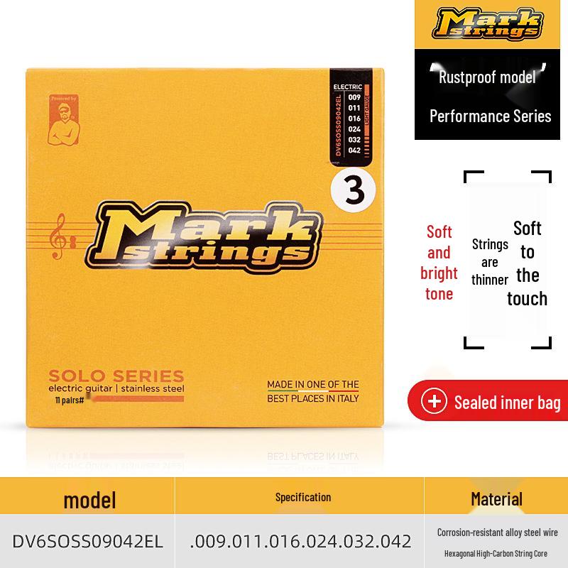 Markbass Italy Professional Electric Guitar Strings Set - Rust-Proof Genuine Product