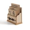 Pineapple Desk Calendar Ornament Cactus Date Display Ornament Wooden Perpetual Calendar  Office