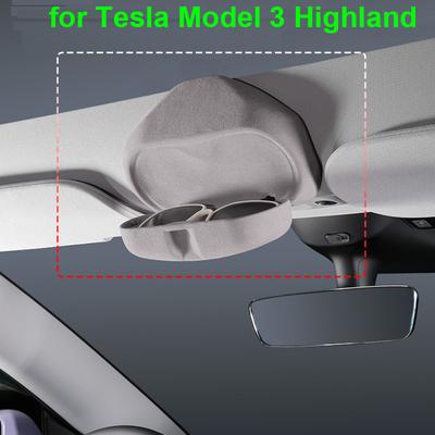 Tesla Model 3 Highland 2024 Model Y 2023 Güneş Gözlüğü Kılıfı Güneş Gözlüğü Tutucu Koruyucu Depolama Tavan Kutusu iç Aksesuarlar