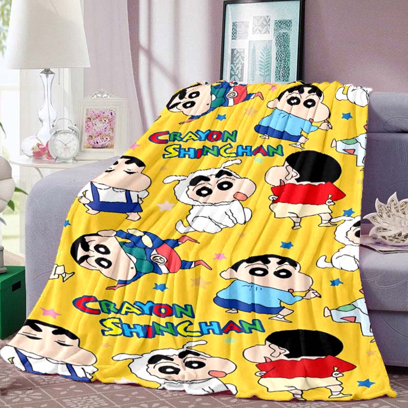 This Crayon Shin-chan Cartoon Blanket Is Made of Warm and Comfortable Flannel and Is Suitable for Bedrooms, Sofas, Beds, Chairs,