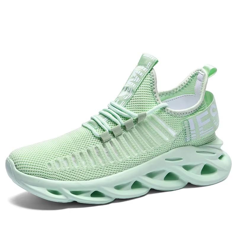 Men's Running Shoes Trendy Fashionable Lace Up Mesh Design Comfortable Breathable Non Slip Sole Running Basketball Sports Shoes