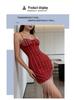 Abito Bandage Sexy Senza Spalline con Nappa Perline Europee e Americane - Elegante Gonna Bodycon da Socialite per Banchetti