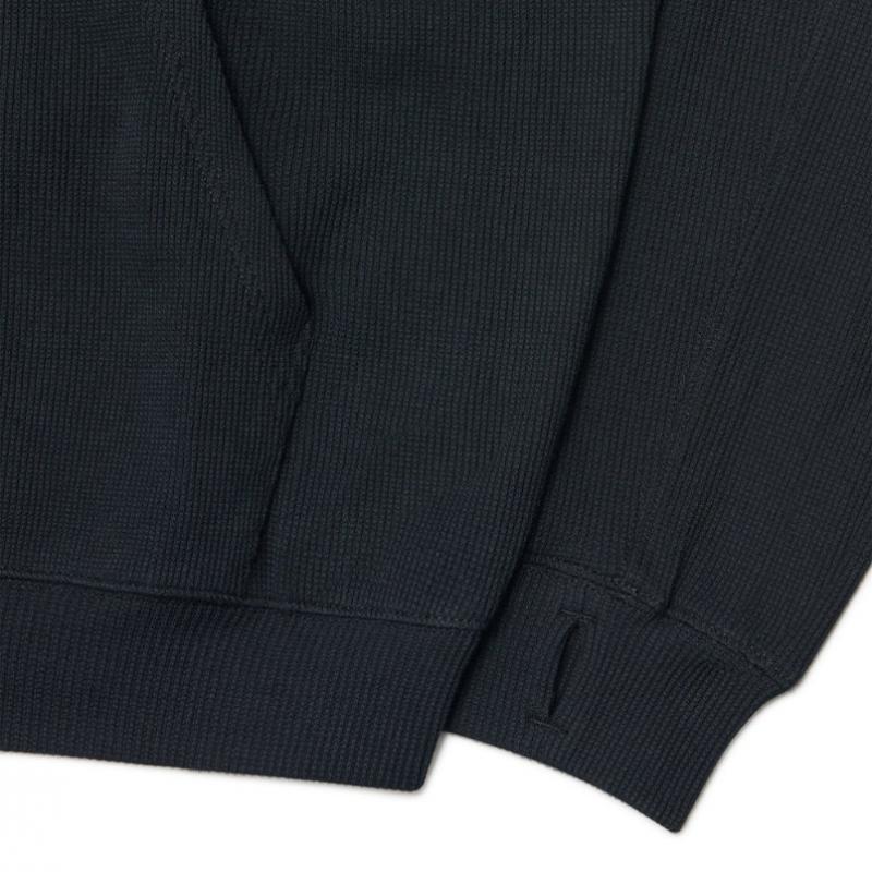 Nomanual Nm Waffle Zip Up Hooded   Black