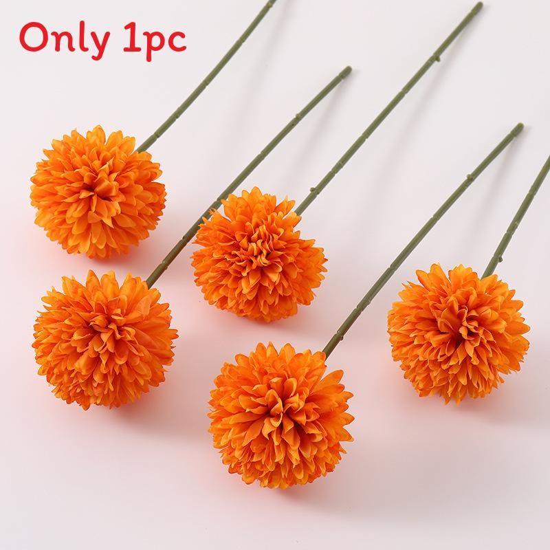 Chrysanthemum Ball Silk Artificial Flower For Wedding Party Home Decor Photography Prop