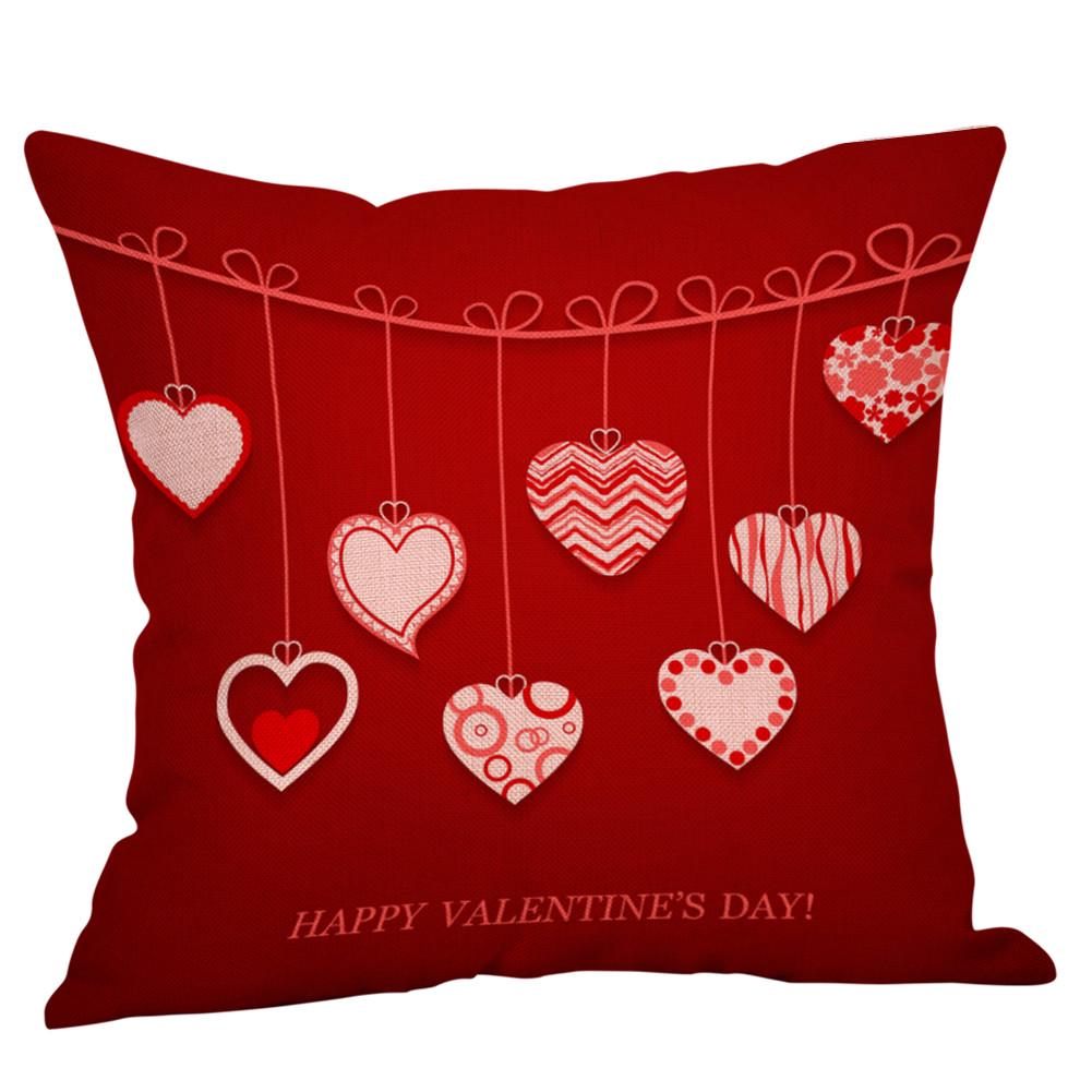Pillowcase Valentine's Day Pattern Sofa Cushion Cover Household Decoration