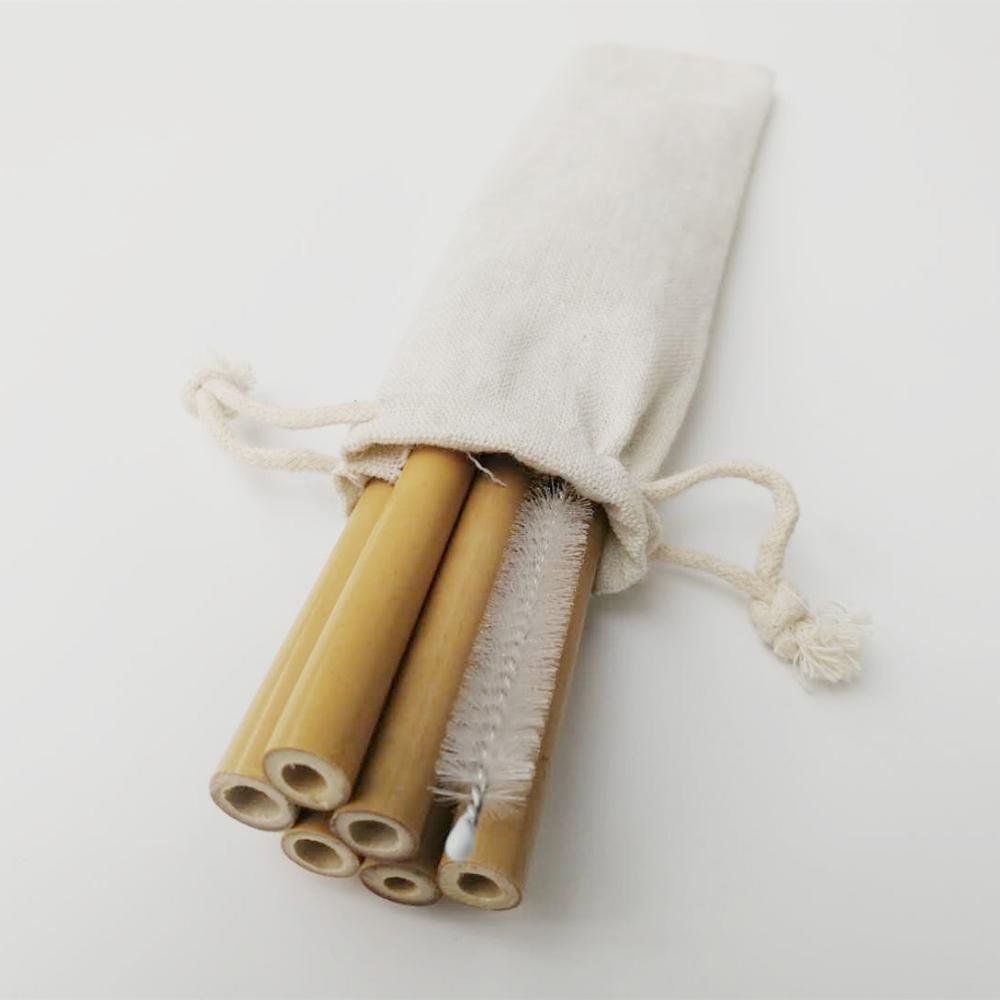 6 Stück Natur Bambus Strohhalme Set Wiederverwendbare Trinkhalme mit kostenloser Reinigungsbürste 8 oder 9 Zoll Auswahl Home Bar Trinkgeschirr Kostenloser Versand