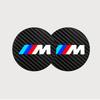 For BMW M 50th Anniversary 3 5 7 series E83 F16 E70 X1 X2 X3 X5 X6 Car Carbon Fibre Water Cup Pad Holder Anti-slip Coasters Mat jbvr38