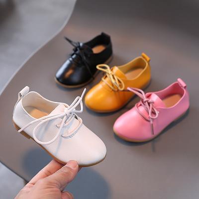 Children's Casual Shoes for Boys Girls Toddlers Big Kids School Students White Flats Leather Shoes Classic Fashion Soft Lace-up