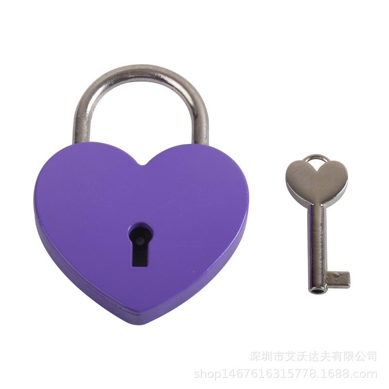 Heart Lock Vintage Metal Padlock Luggage Bag Suitcase Box Lock With Key Wedding Lover Diary Book Handbag Lock Promotion Gifts