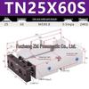 Double Shaft Pneumatic Cylinder with Dual Piston Rods TN10-40