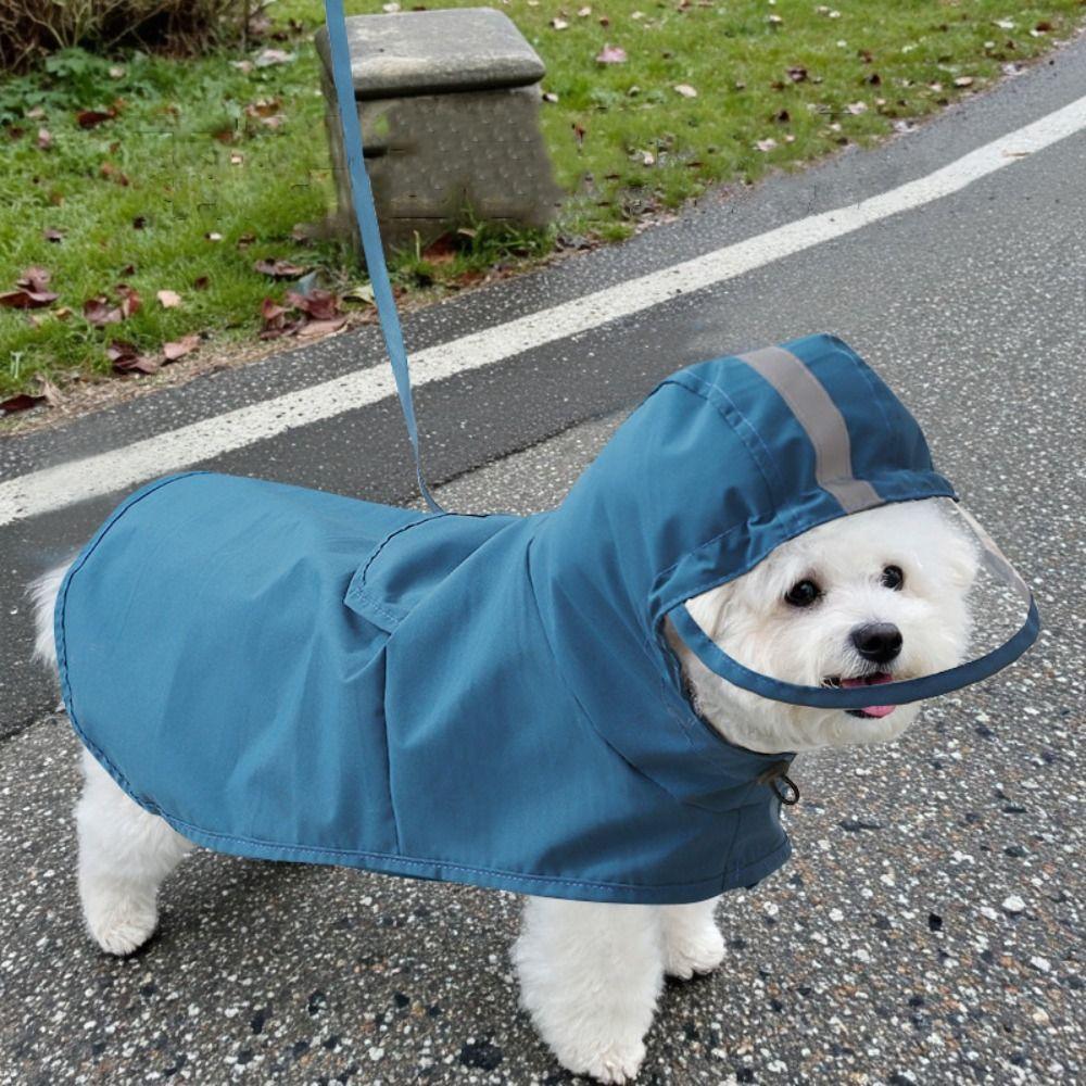 Reflective Pet Waterproof Jacket Waterproof Puppy Rain Jumpsuit Dog Raincoat  Outdoor Activities