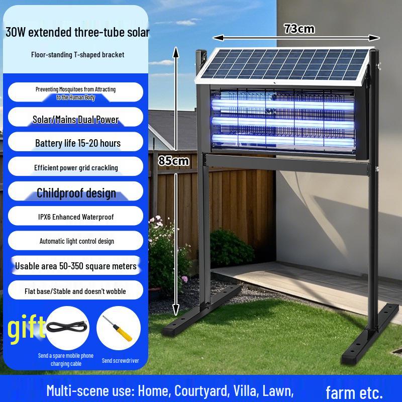 Solar Wasserdichte Mückenvernichtungslampe für den Außenbereich - Hochleistungs-Violettlicht