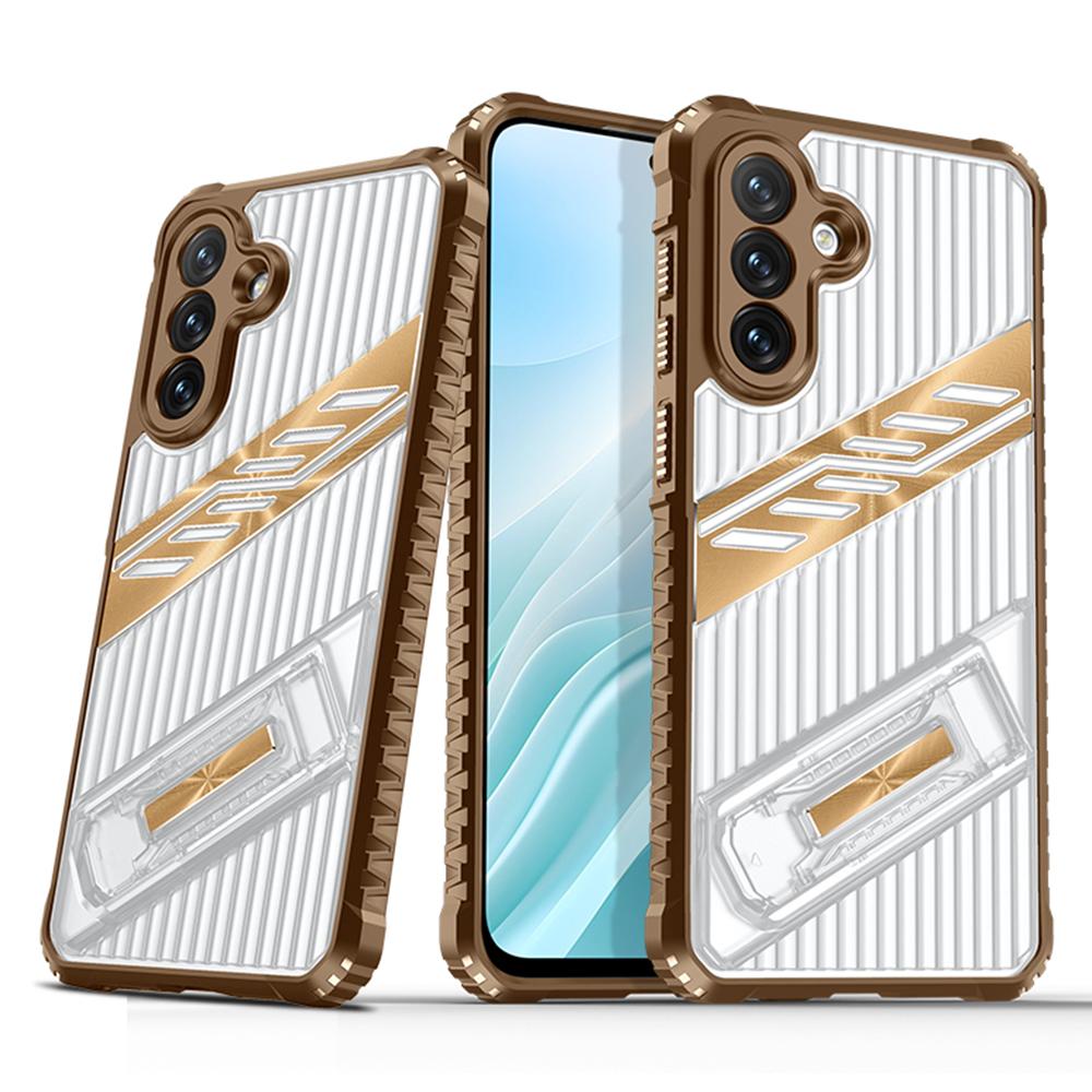 For Samsung Galaxy A35 5G Case Folding Kickstand PC+TPU Anti Drop Phone Cover