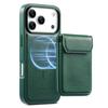 CASENEO For iPhone 17 Pro Max Magnetic Case PU Leather PC Phone Cover with Detachable Card Holder Kickstand Compatible with MagSafe