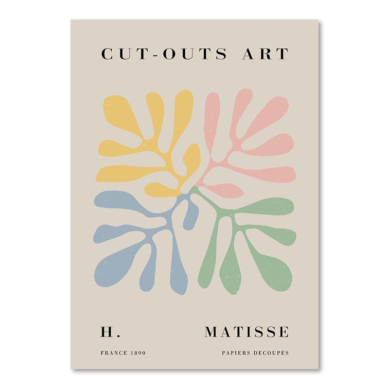 Abstract Henri Matisse Canvas Painting Aesthetic Danish Pastel Posters and Print Modern Wall Art Pictures for Living Room Decor