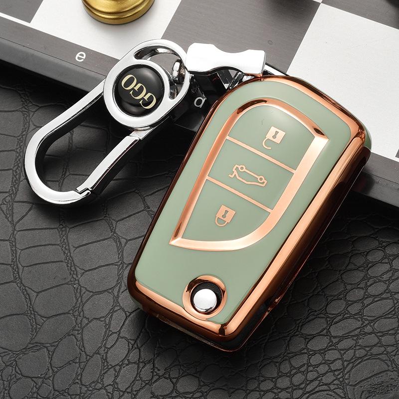 Toyota Key Case for RAV4, Camry, Levin, Corolla, Highlander, Crown - High-End Shell and Buckle