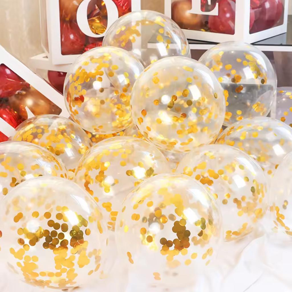 10/20pcs12Inch Golden Confetti Latex Balloons Birthday Party Decoration WeddingBalloons Decoration Balloons
