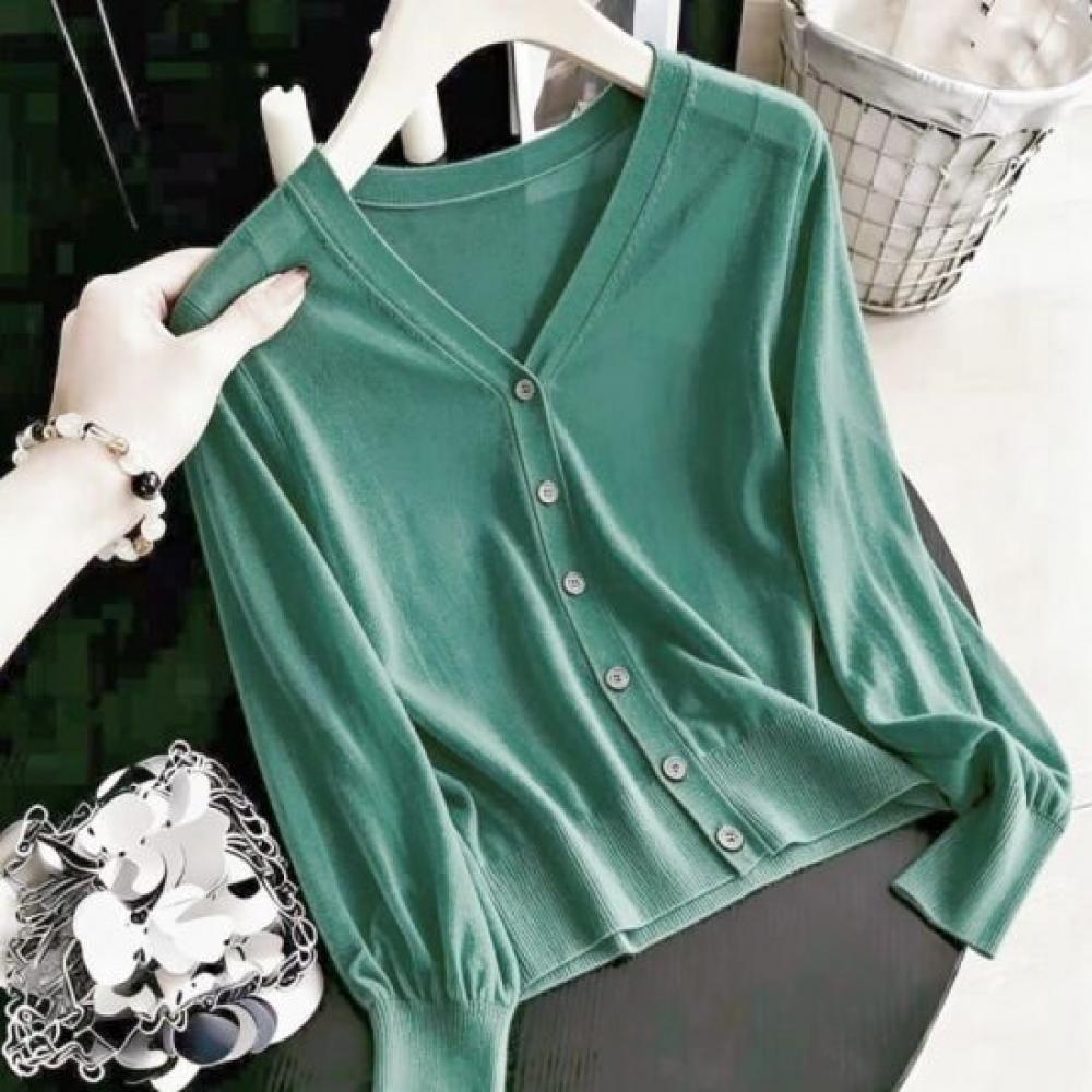 Rellawear Summer Ice Cooling Puff Sleeve Cardigan 26jt16