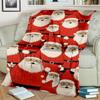 Merry Christmas Cartoon Santa Claus Christmas Tree Festival Gift Blanket,Soft Throw Blanket for Home Bedroom Bed Sofa Cover Kid