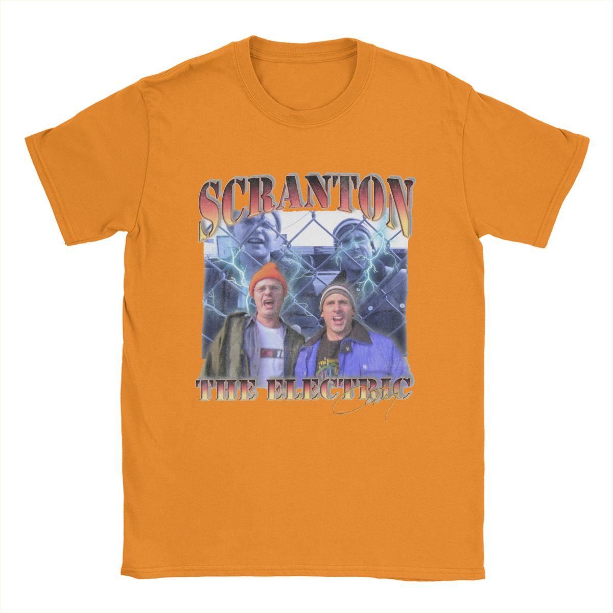 

Straight Outta Scranton Scranton Electric City Bootleg T Shirt for Men Cotton T-Shirts The Office Tv Show Tee Shirt Tops Gift XL
