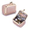 Leather Japanese Diamond Ring Jewelry Bag Fashion Mini Ring Necklace Earrings Jewelry Box Pearlescent Cowhide Change Bag Women