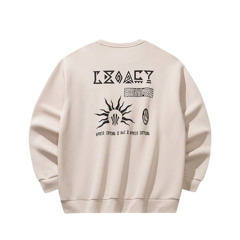 Anta Kyrie Series Comfortable Versatile Fleece Lined Pullover Sweatshirt Unisex tops 172611712N-3