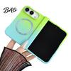 Scratch Resistant Lens Guard Case Magnetic for iPhone, Gradient Skin-like Protective Cover with Built-in Ring Phone Foldable Phones And Hinge