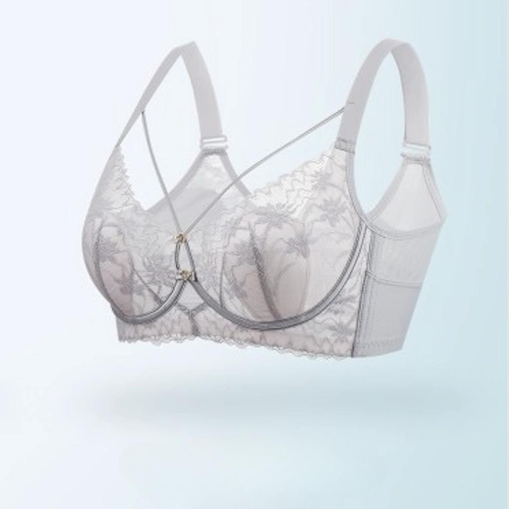Memory Ring Sexy Lace Ultra-Thin Crystal Cup French Lingerie Large Adjustable Sexy Bra