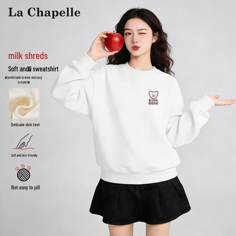 La Chapelle Women s Cute Print Round Neck Sweatshirt XL