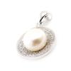 Les Trésors De Lily [J0141] - Pendentif Argent 'Sissi' blanc argenté (rhodié) - 15 mm