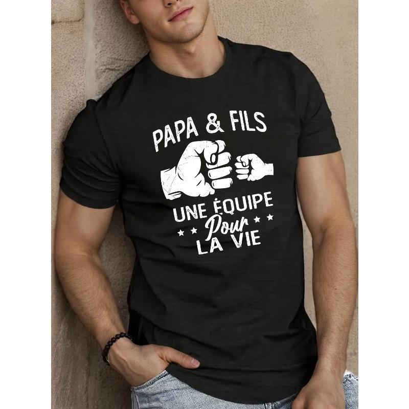 European Size Fun French Men's Short Sleeve T-shirt Summer T-shirt Top