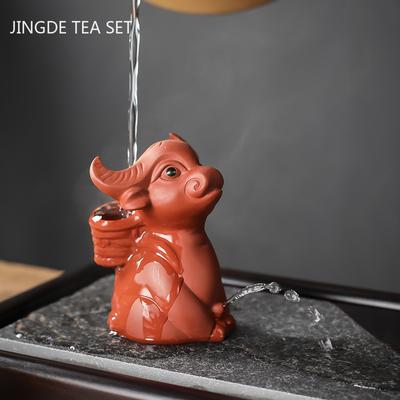 Creativitate lut violet spray cu apă ceai animale de companie lucrate manual vite statuie ornamente desktop artizanat ceai chinezesc decorare accesorii