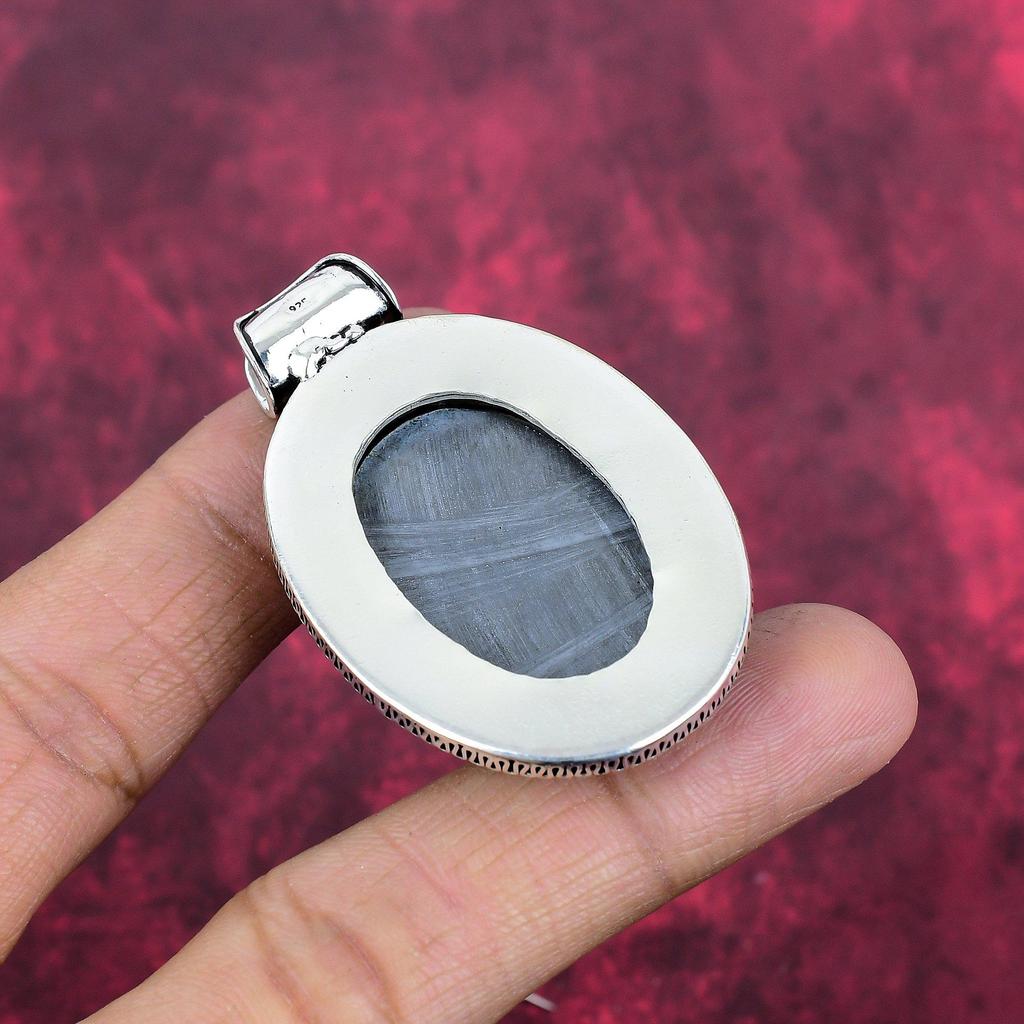 Rough Shungite Pendant, 925 Sterling Silver Pendant Gemstone Jewelry Handmade Amazing Jewelry Pendant, Gift For Her