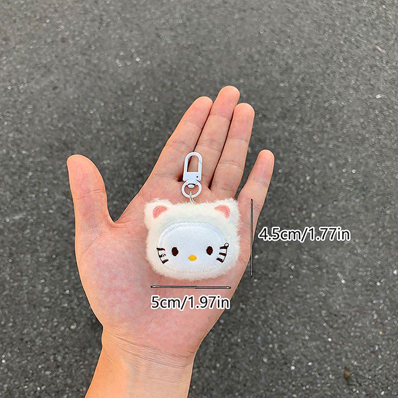 Cartoon Hello Kitty Plush Keychain Cute Cat Plush Doll Key Ring Child Stuffed Toy Couples Backpack Pendant Ornaments Gifts