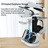 Magnetic RGB Charging Stand for PS5 Console & PS VR2, Dual Controller Charger with Headset  Glasses Storage Holder