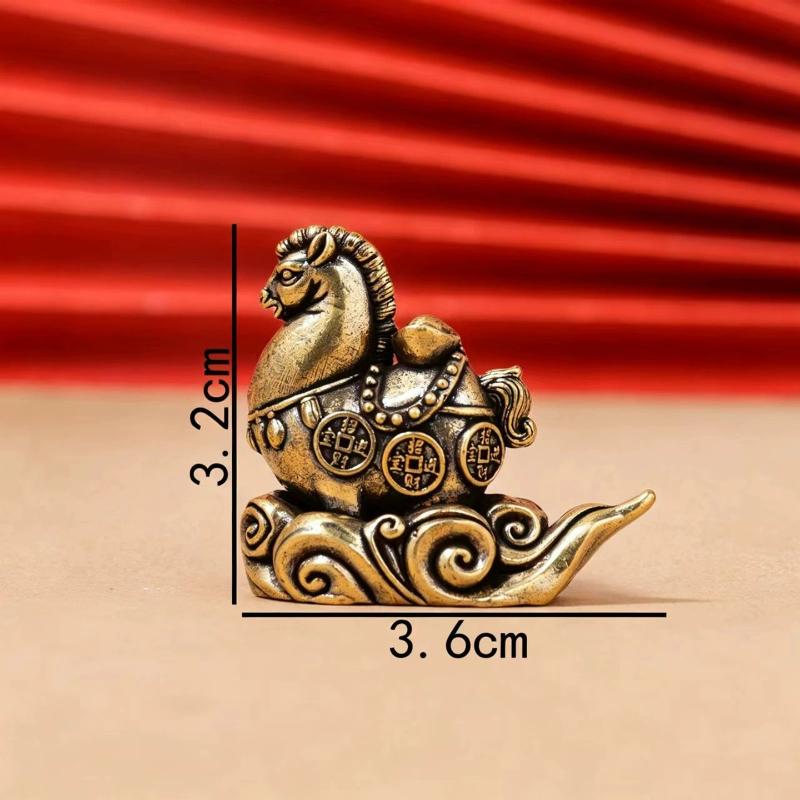 Brass Vintage Xiangyun Pixiu Ornaments To Attract Wealth Pixiu Copper Ornaments Desktop Decoration Crafts