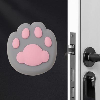 2 τμχ πόμολο πόρτας Cat Paw Pad σύγκρουσης σίγασης ντουλαπιού Κλείδωμα λαβής πόρτας σιγαστήρα αντισύγκρουσης προστατευτικό τοίχου αντιανεμικό πόμολο πόρτας Pad Οικιακές προμήθειες