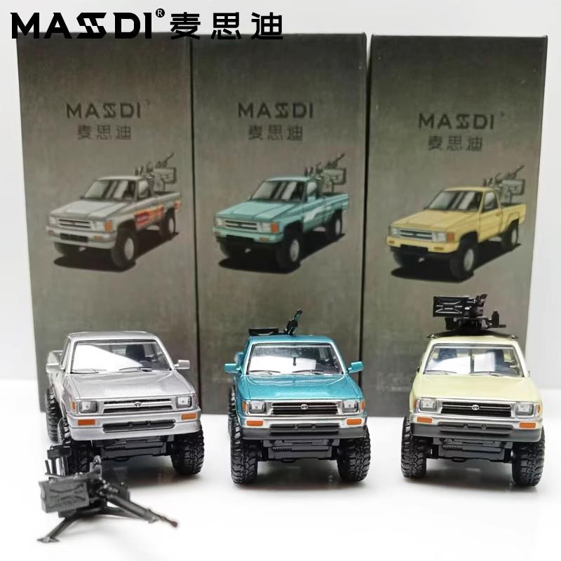 Masdi 1:64 1994 Toyota Hilux Dual Row Four-wheel Drive Ln107 Simulation Miniature Die-cast Model Car Collectible Custom Toy Gift