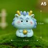 Cartoon Zodiac Color 3D Resin Doll Crafts Chinese Style Micro Landscape Bonsai Keychain Handbag Pendant Gift For Women