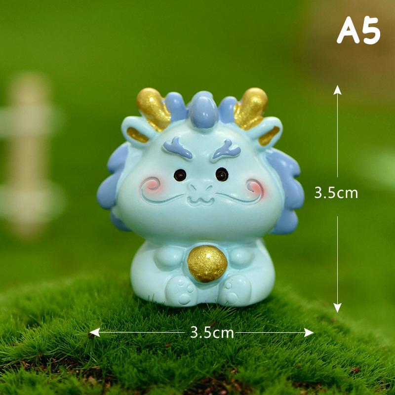 Cartoon Zodiac Color 3D Resin Doll Crafts Chinese Style Micro Landscape Bonsai Keychain Handbag Pendant Gift For Women