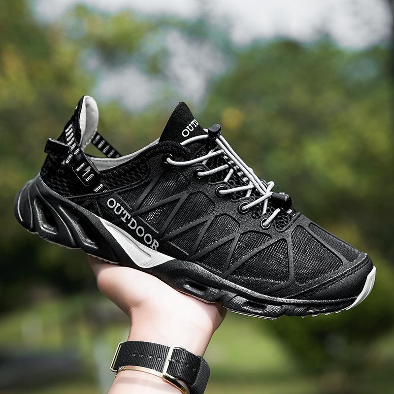 

Весенне-летние сетчатые женские кроссовки, спортивная обувь, мужская обувь для пары 45 черный серый