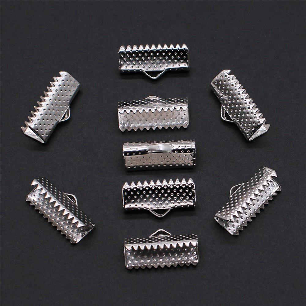 Bandenden Crimp-Clips Antikstil Zubehör für die Schmuckherstellung 8 Größen 4 Farben